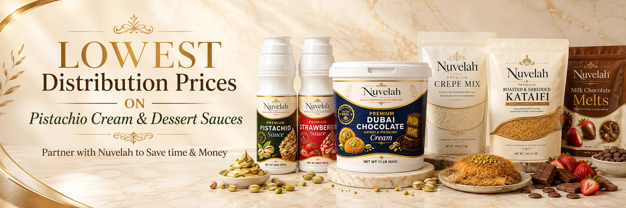 Distribution Prices - Pistachio Cream & Dessert Sauces Nuvelah USA