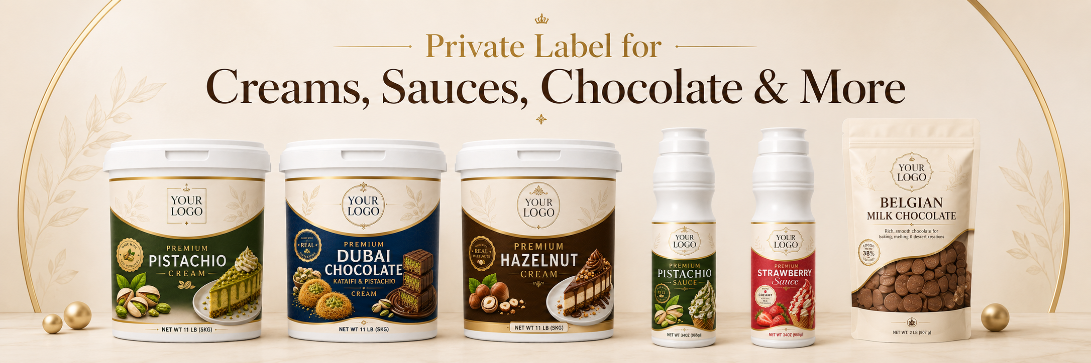 Private Label Pistachio Sauce Sauces Creams & Chocolate