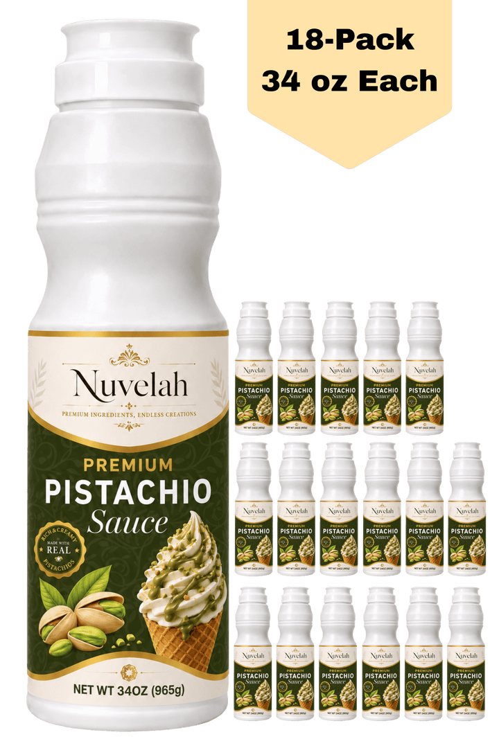 Nuvelah Wholesale Pistachio Sauce 18 Pack 34 oz