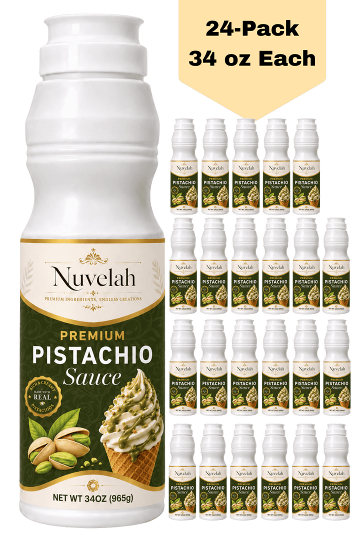 Nuvelah Wholesale Pistachio Sauce 24 Pack 34 oz