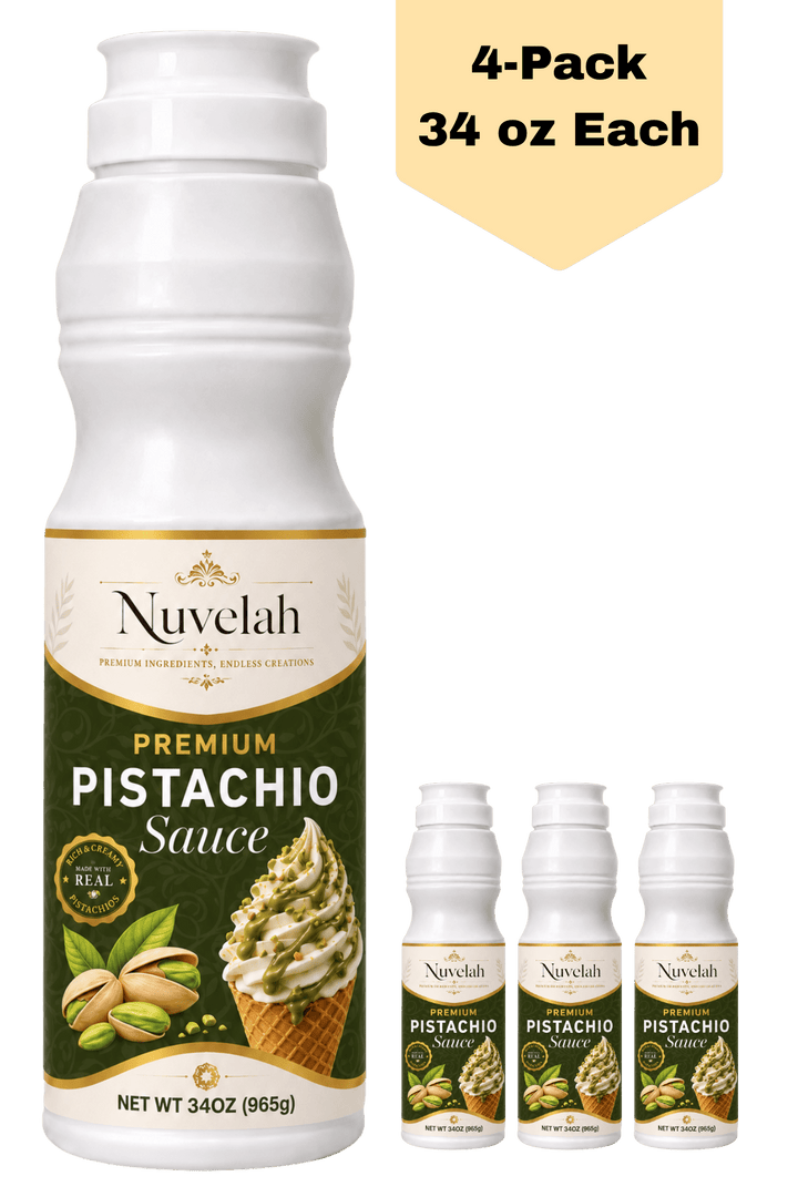 Nuvelah Wholesale Pistachio Sauce 4 Pack 34 oz