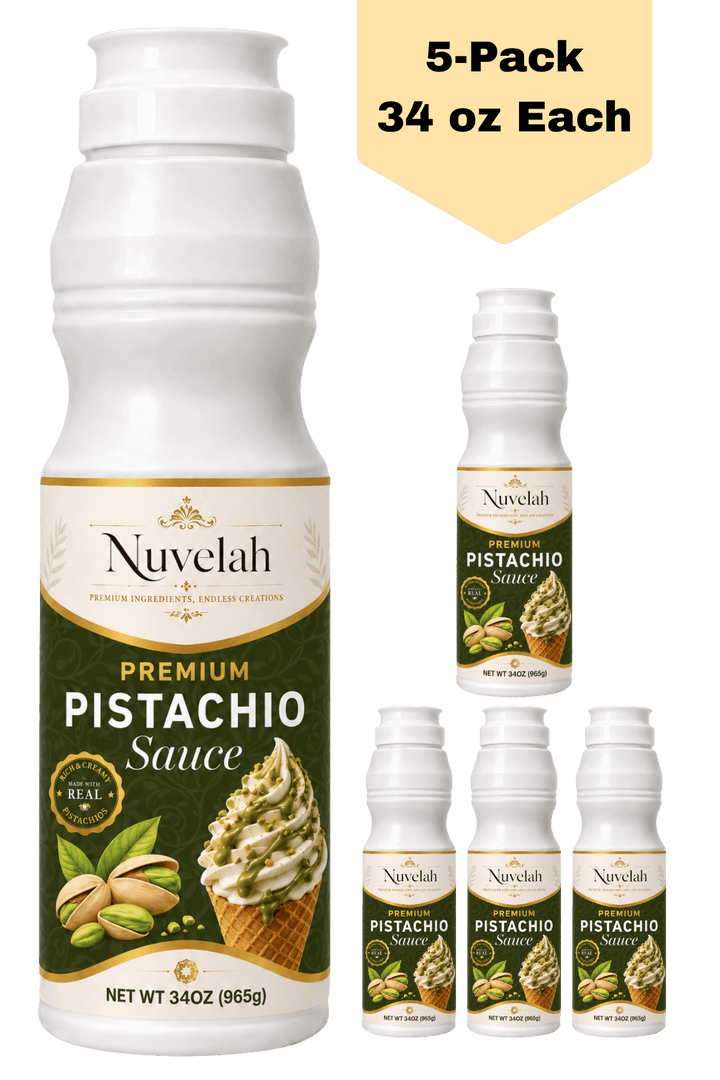 Nuvelah Wholesale Pistachio Sauce 5 Pack 34 oz
