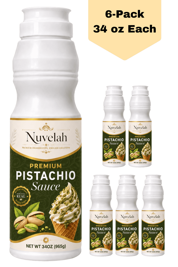 Nuvelah Wholesale Pistachio Sauce 6 Pack 34 oz