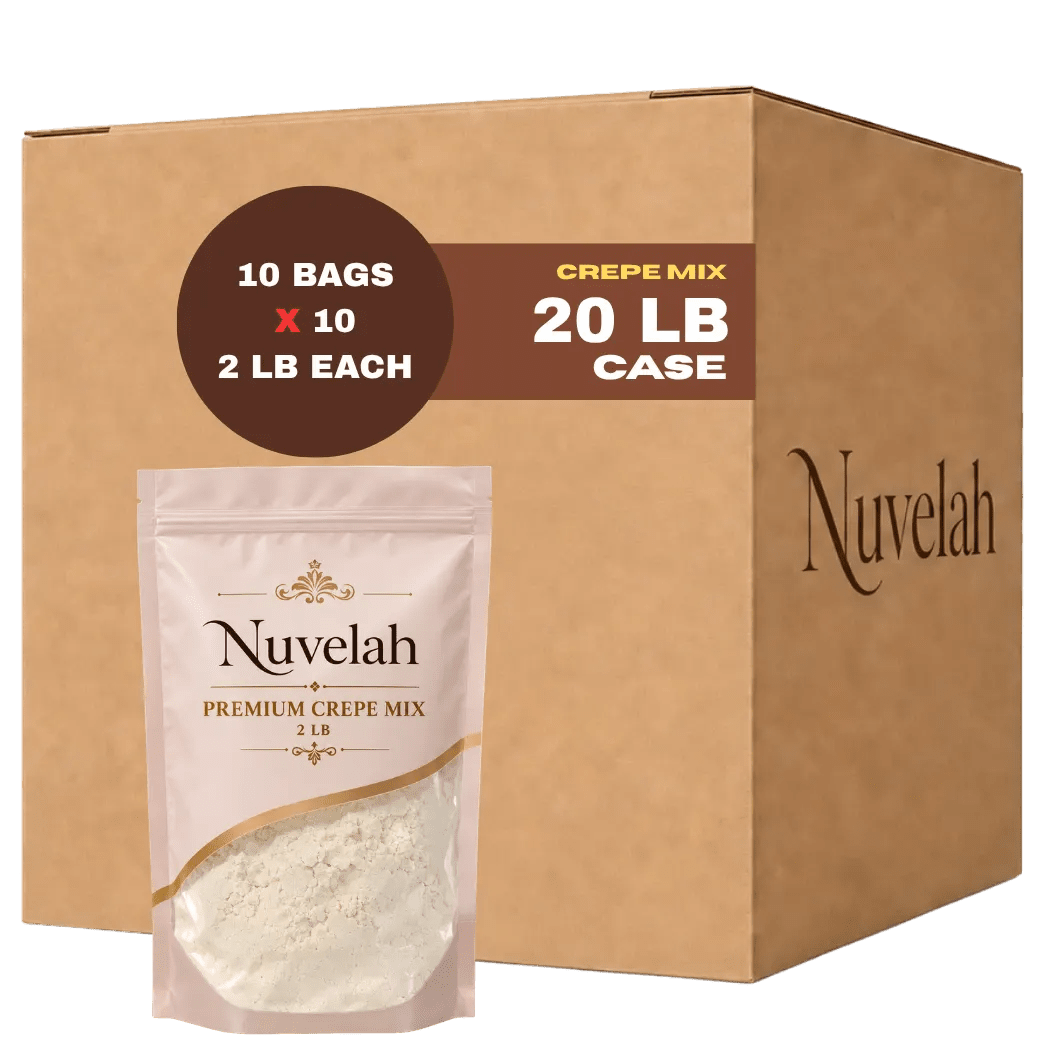 Nuvelah Crepe Mix 20 LB Case - 10 x 2 LB Wholesale Bags
