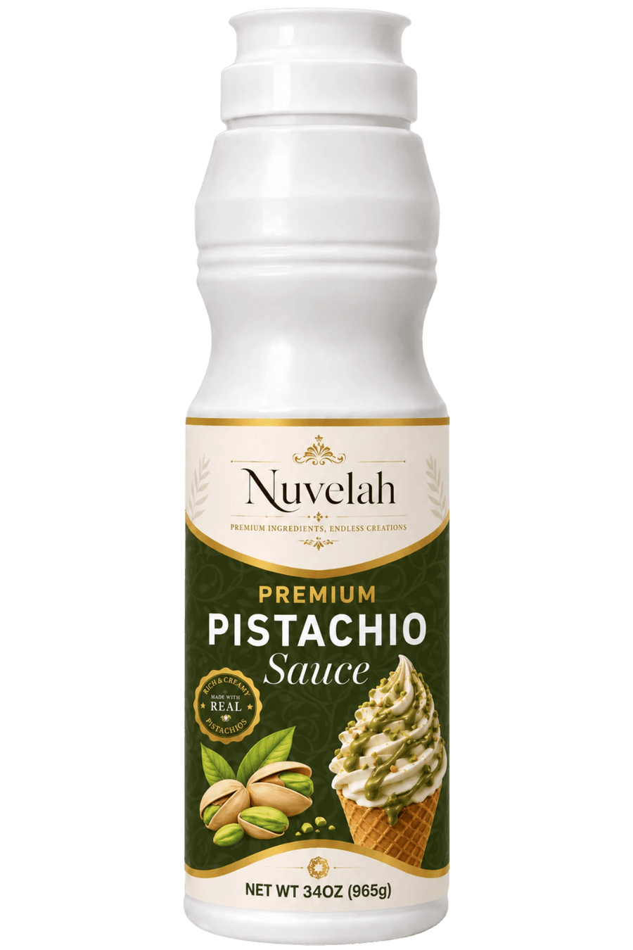 Nuvelah Pistachio Sauce for Dubai Chocolate 34 oz