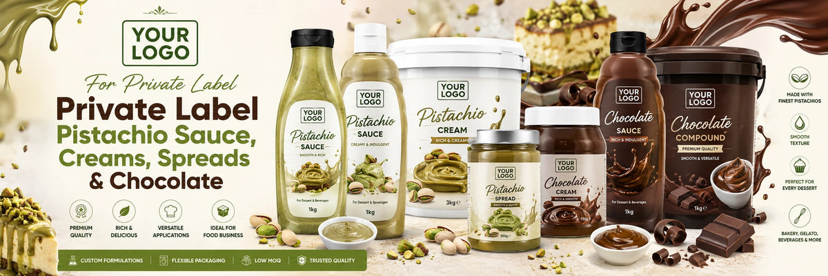 Private Label Pistachio Sauce, Creams